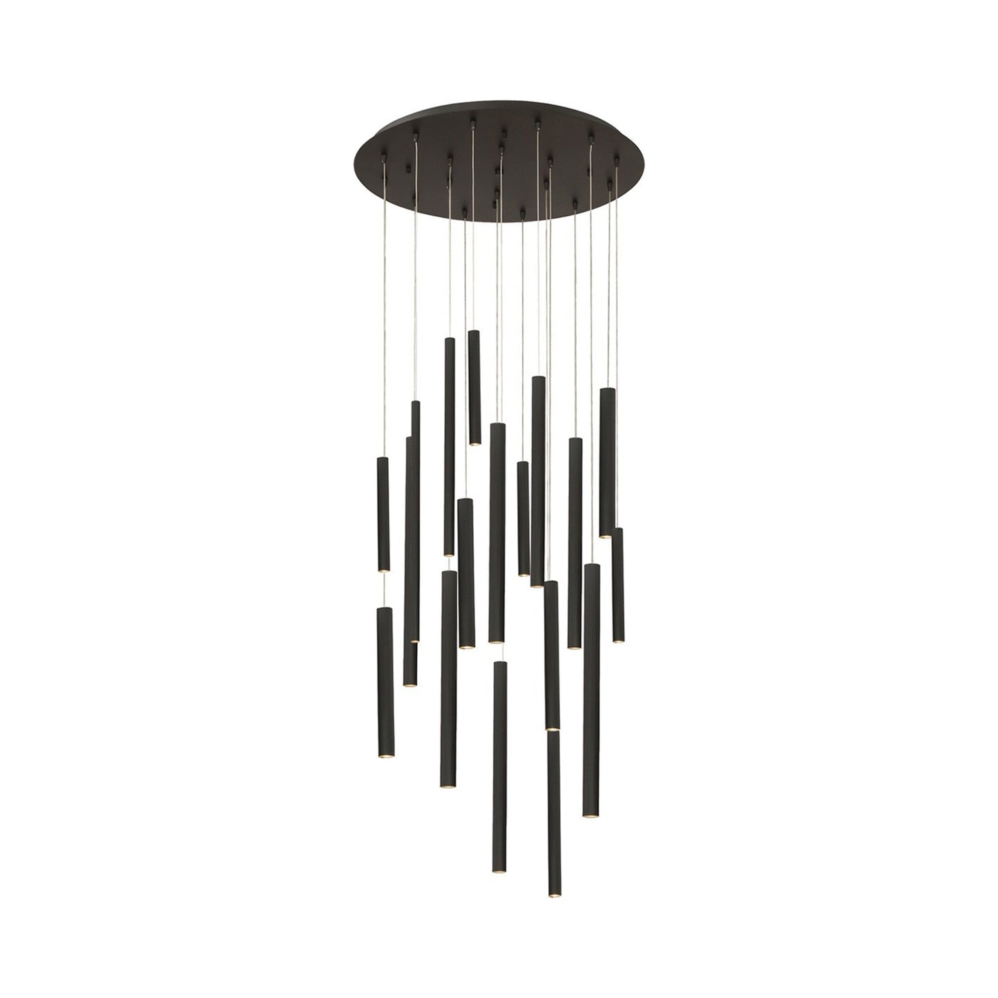 Santana LED Multi Light Chandelier in Matte Black.