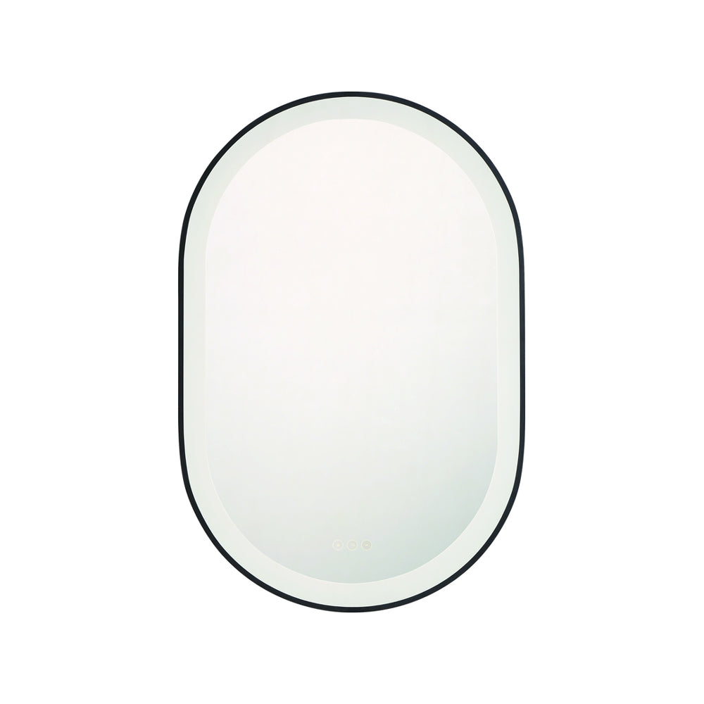 Sara LED Wall Mirror in Black (36-Inch).