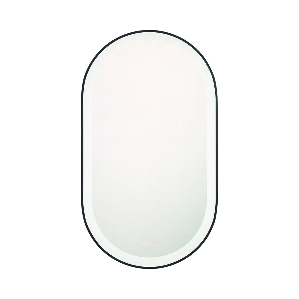 Sara LED Wall Mirror in Black (42-Inch).