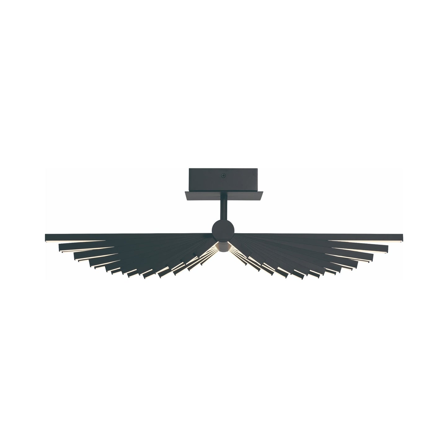 Seraph LED Semi Flush Mount Ceiling Light in Matte Black.