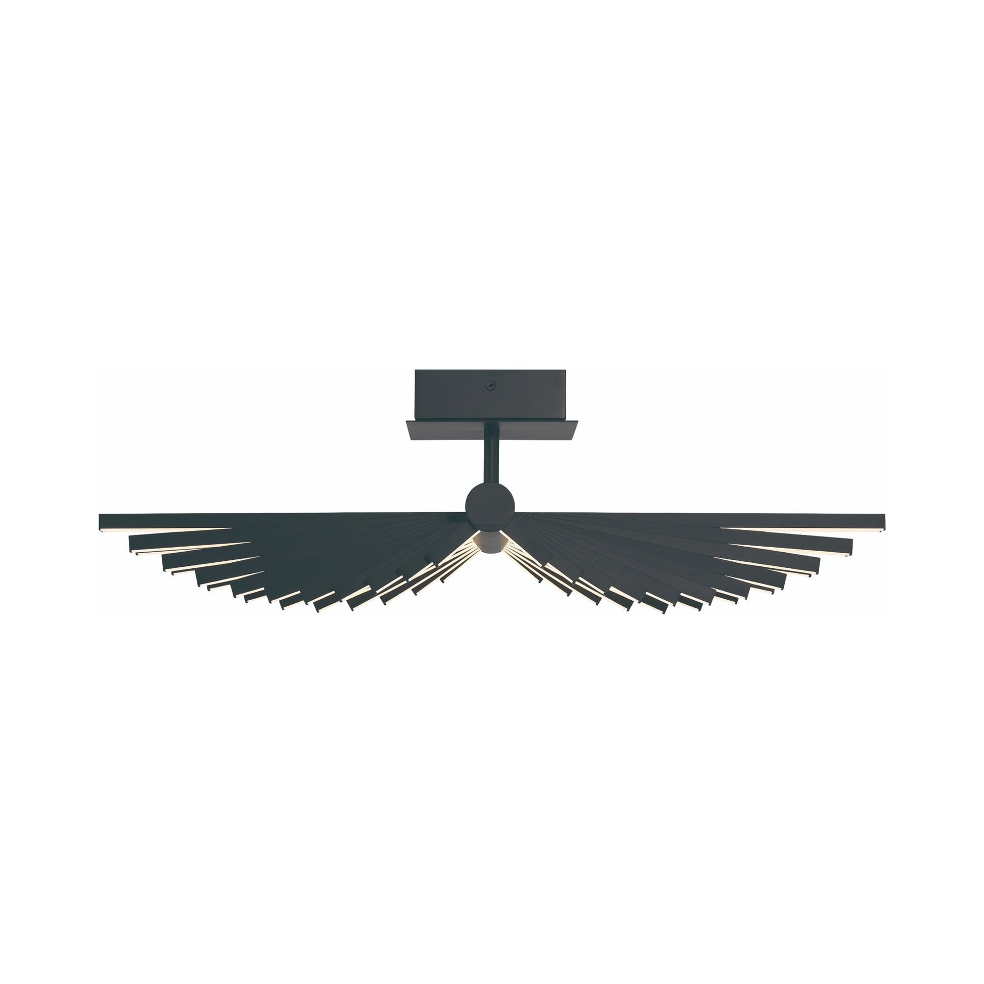Seraph LED Semi Flush Mount Ceiling Light in Matte Black.