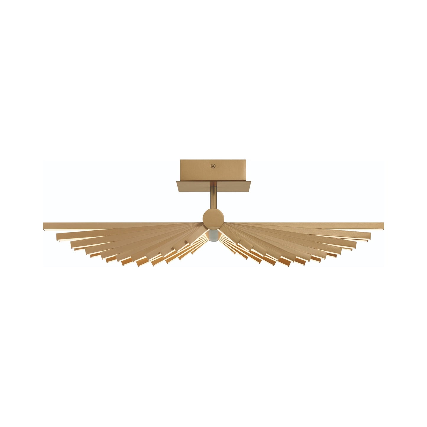 Seraph LED Semi Flush Mount Ceiling Light in Matte Gold.