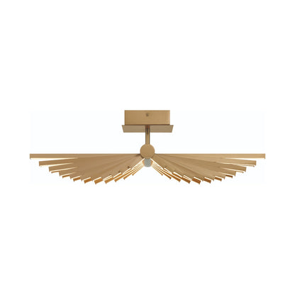 Seraph LED Semi Flush Mount Ceiling Light in Matte Gold.