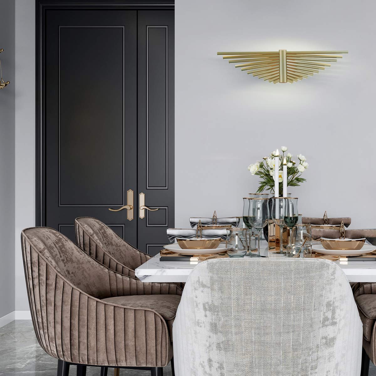 Seraph LED Wall Light in dining room.