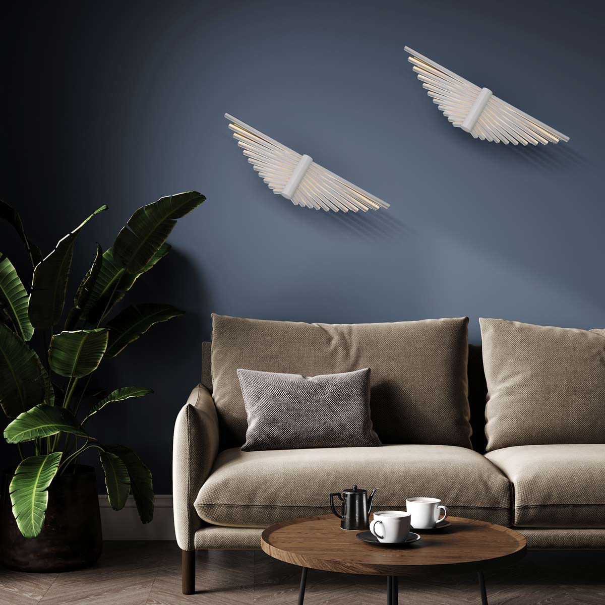 Seraph LED Wall Light in living room.
