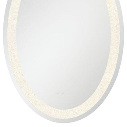 Silvana Oval LED Wall Mirror in Detail.