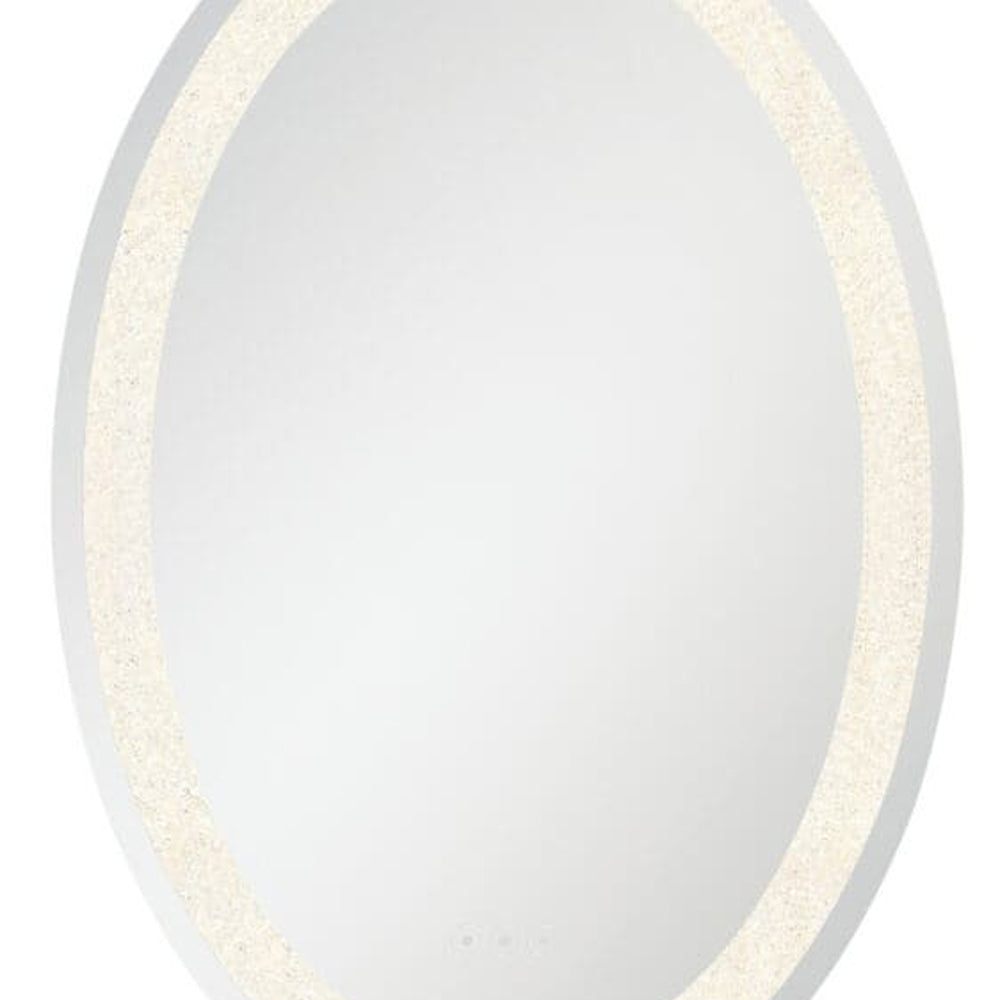Silvana Oval LED Wall Mirror in Detail.