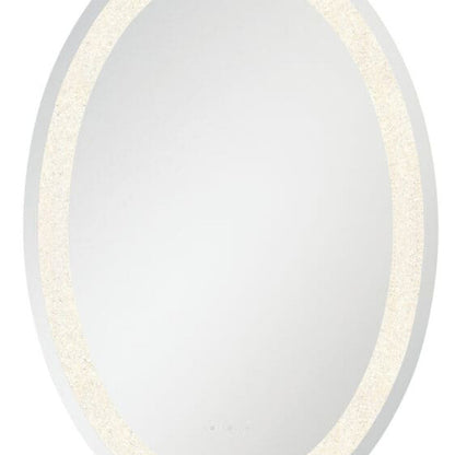 Silvana Oval LED Wall Mirror in Detail.