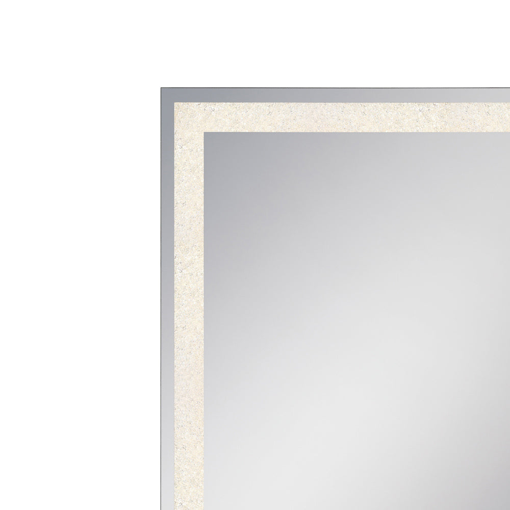 Silvana Rectangle LED Wall Mirror in Detail.