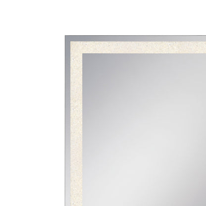 Silvana Rectangle LED Wall Mirror in Detail.