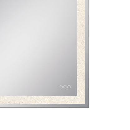Silvana Rectangle LED Wall Mirror in Detail.