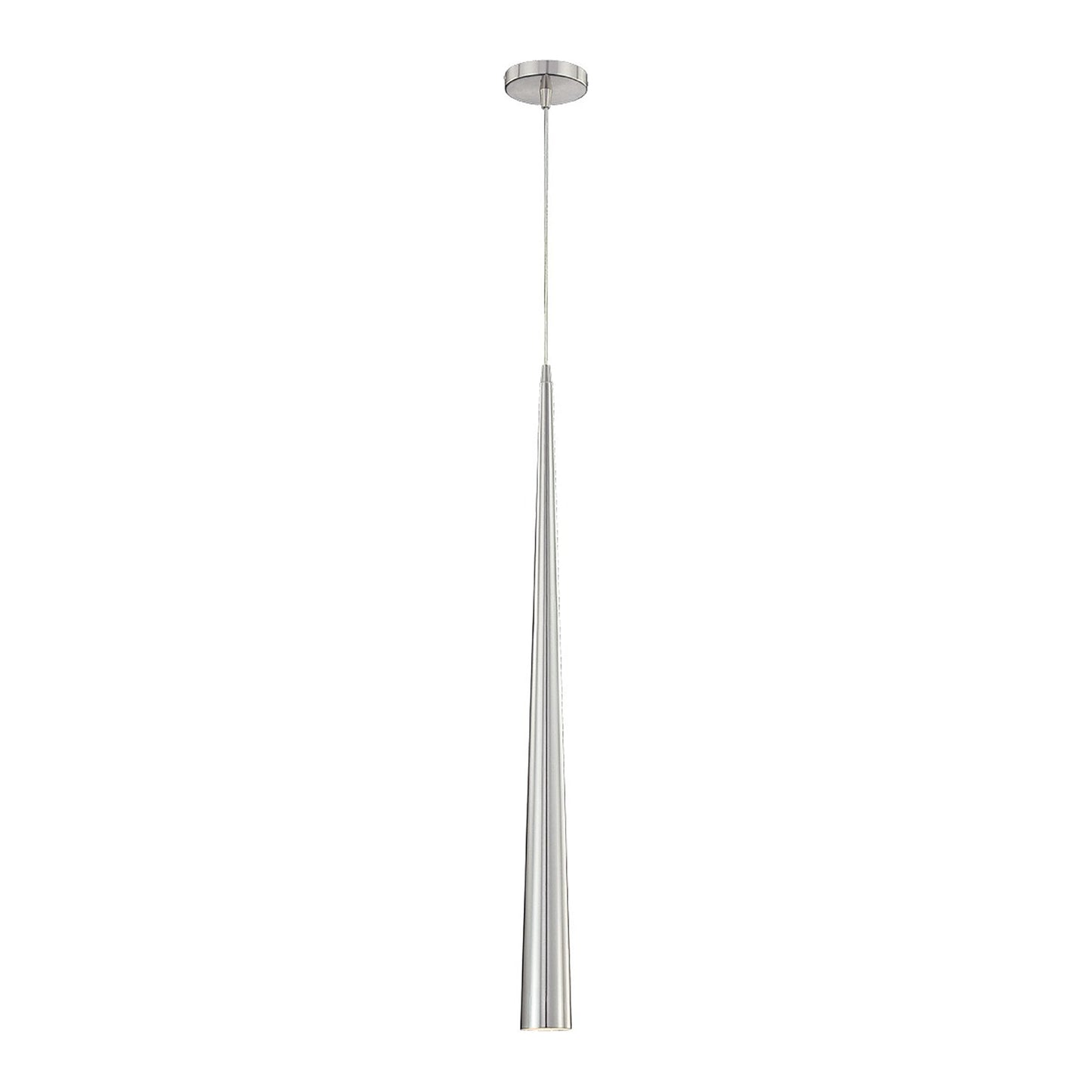 Sliver Pendant Light in Polished Nickel (36-Inch).