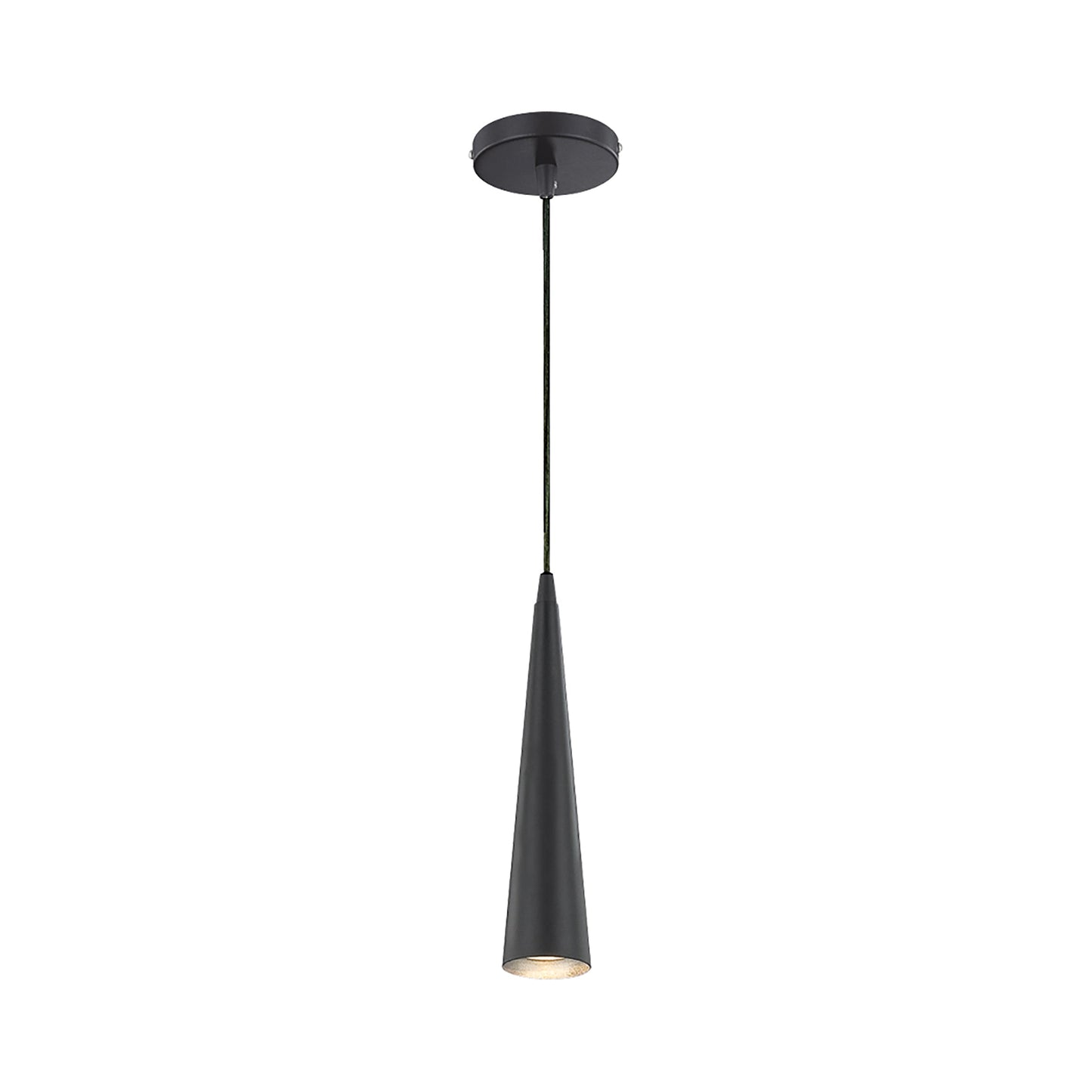 Sliver Pendant Light in Matte Black (12-Inch).