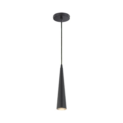 Sliver Pendant Light in Matte Black (12-Inch).