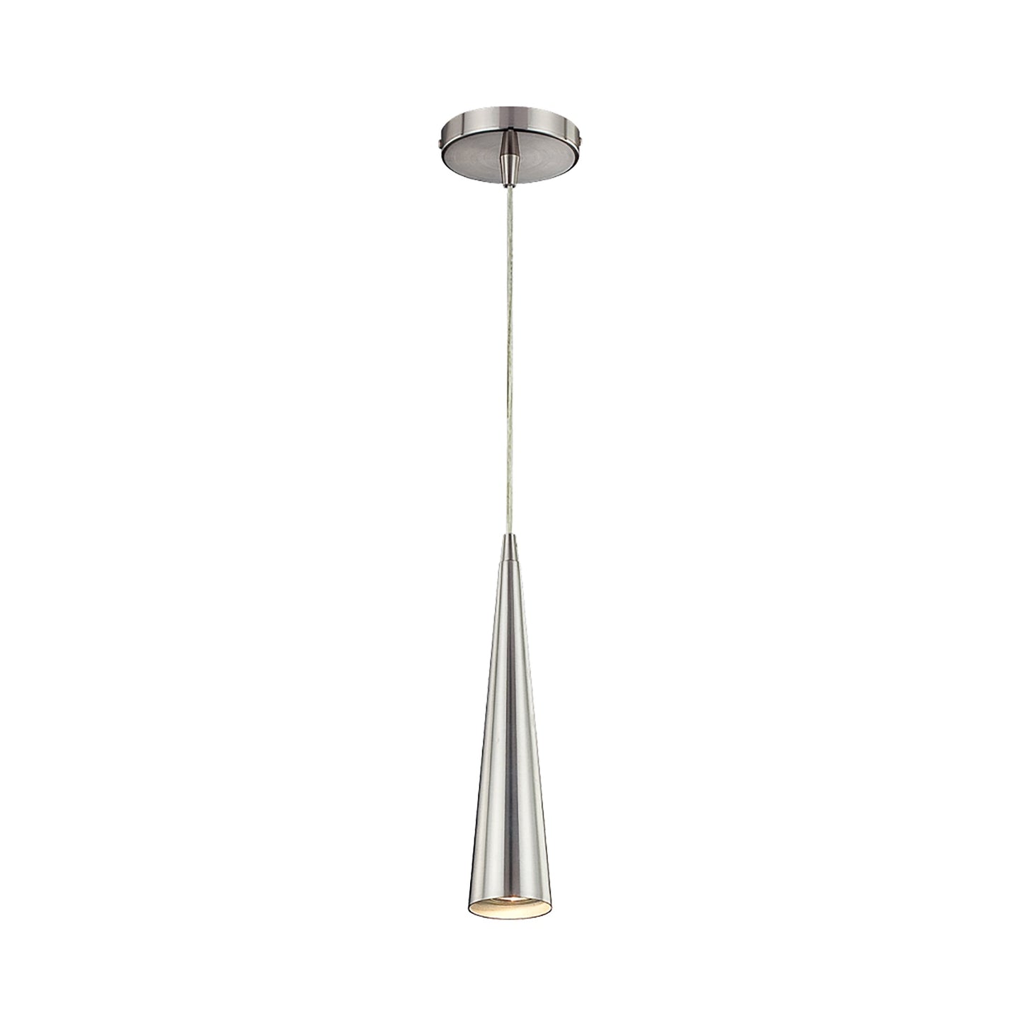 Sliver Pendant Light in Polished Nickel (12-Inch).