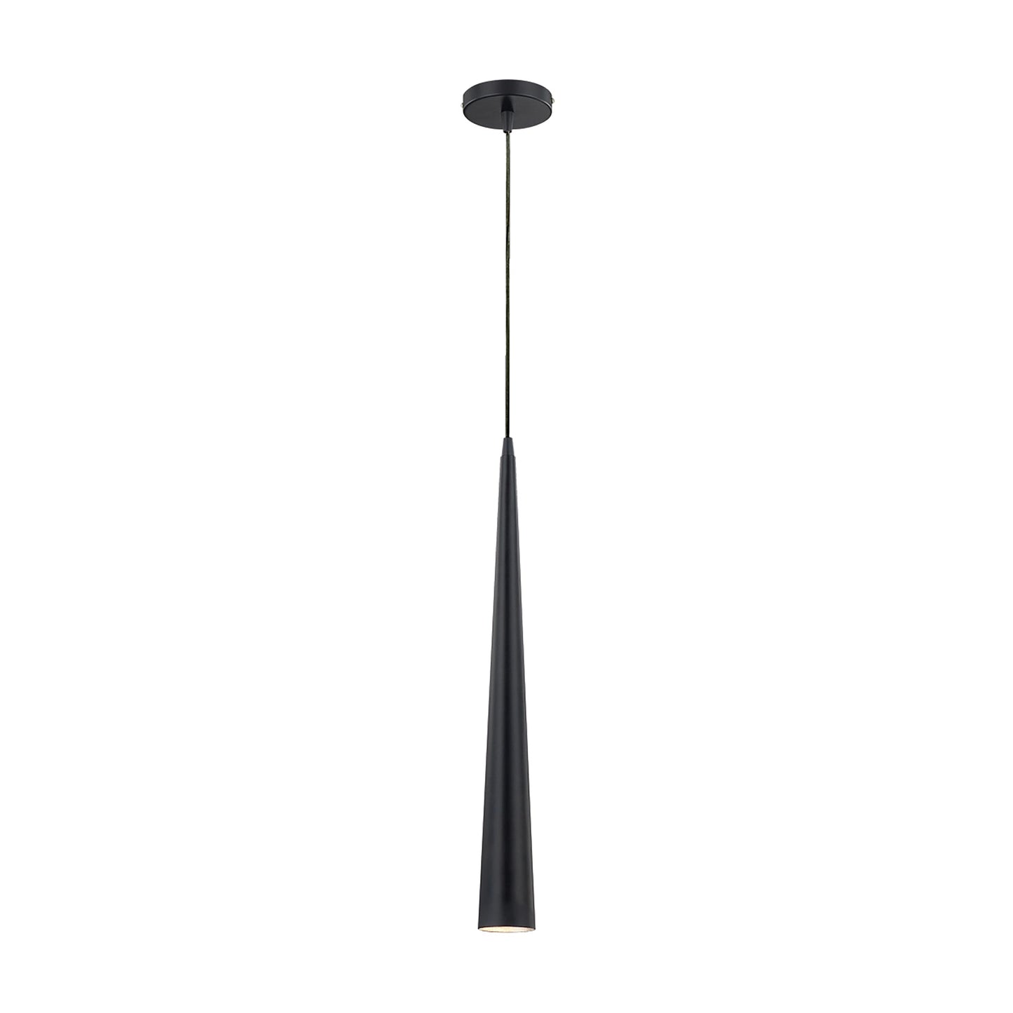 Sliver Pendant Light in Matte Black (24-Inch).