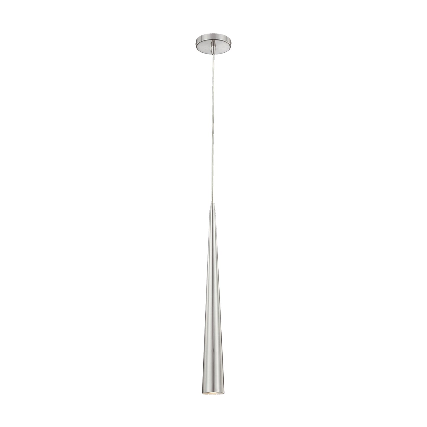 Sliver Pendant Light in Polished Nickel (24-Inch).
