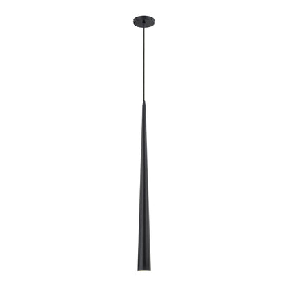 Sliver Pendant Light in Matte Black (36-Inch).