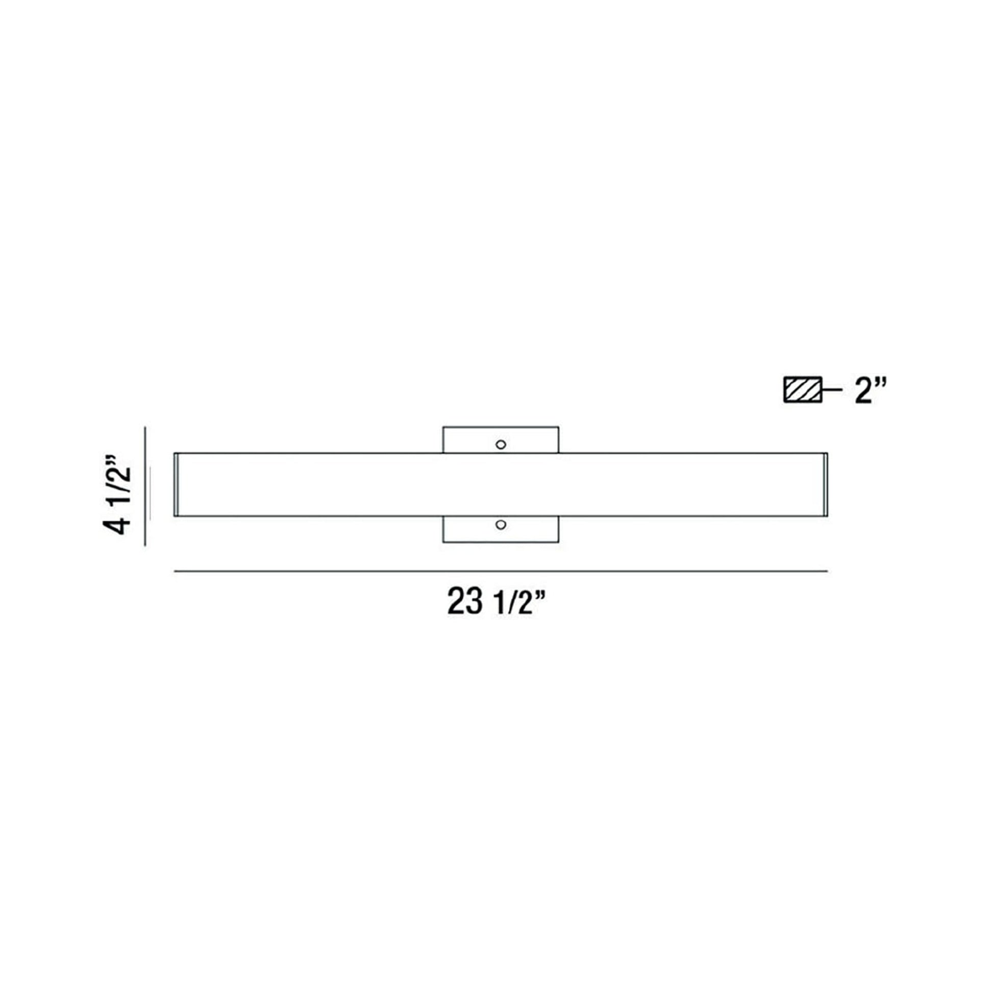 Springfield LED Bath Vanity Light - line drawing.