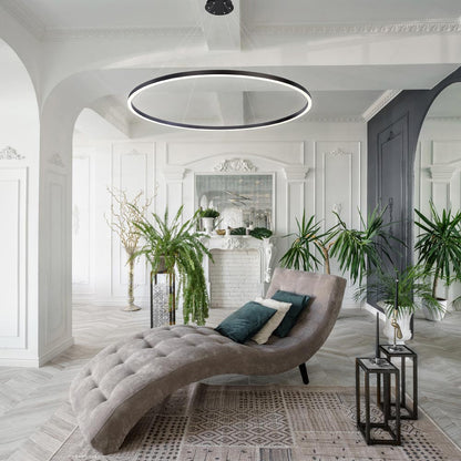 Spunto LED Chandelier in living room.