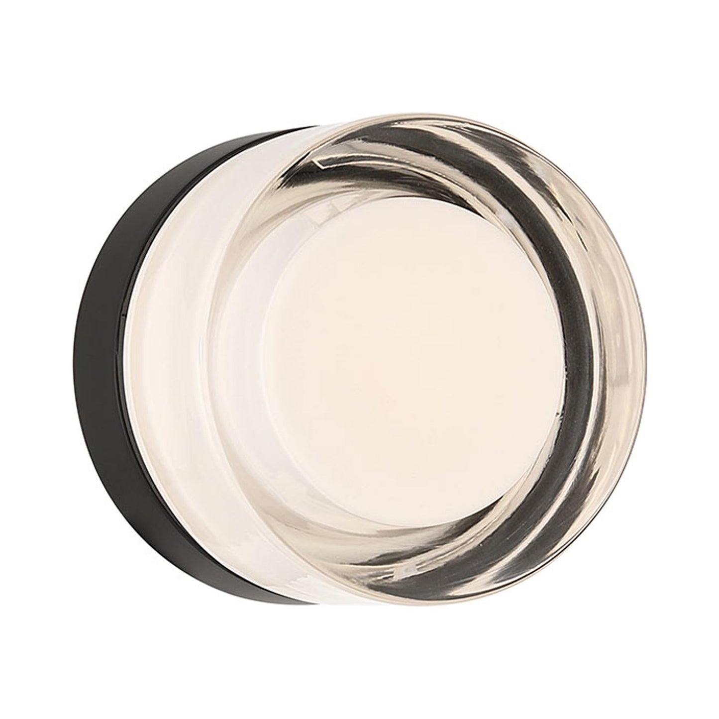 Sternn Round Outdoor LED Wall Light in Clear Smooth Glass.