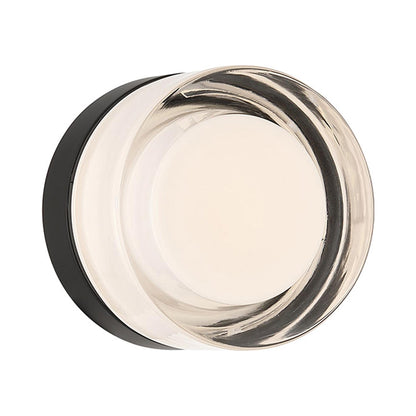 Sternn Round Outdoor LED Wall Light in Clear Smooth Glass.
