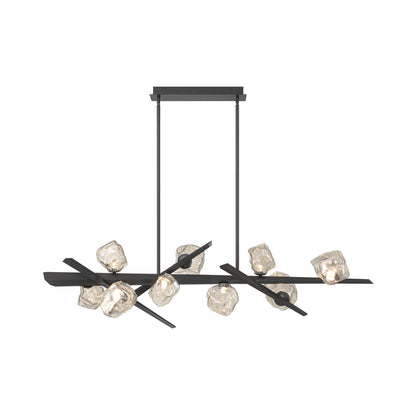 Thorah LED Linear Chandelier in Matte Graphite.