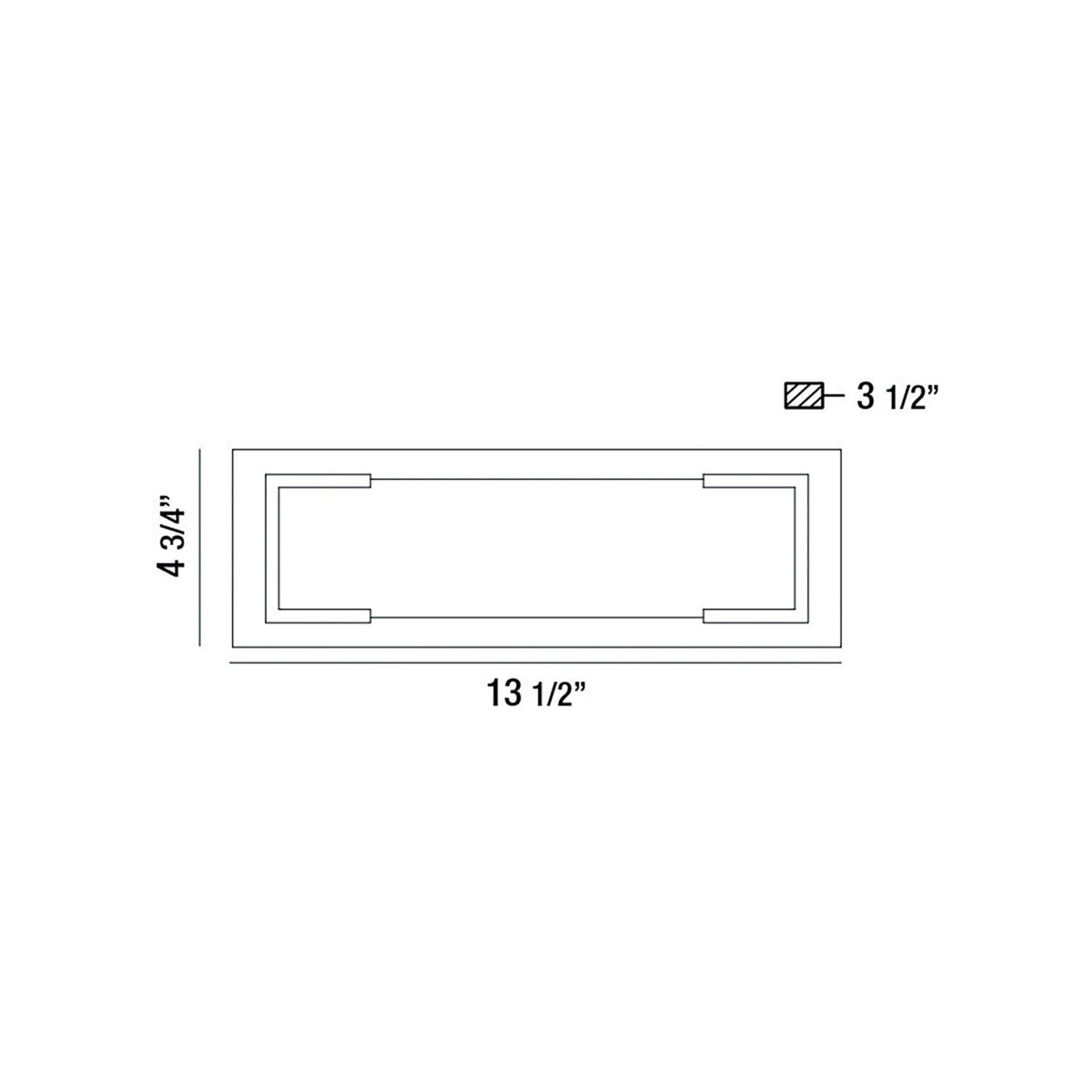 Thornhill Outdoor LED Wall Light - line drawing.