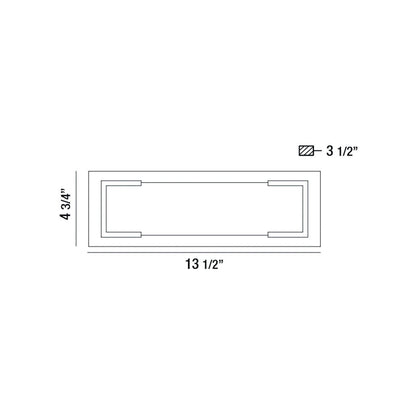 Thornhill Outdoor LED Wall Light - line drawing.