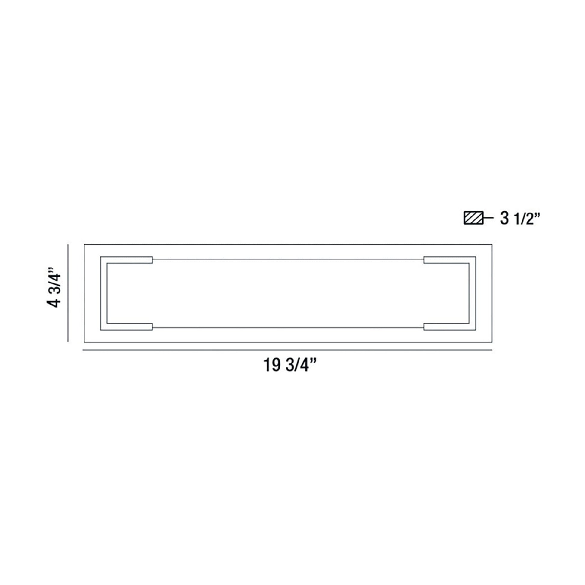 Thornhill Outdoor LED Wall Light - line drawing.