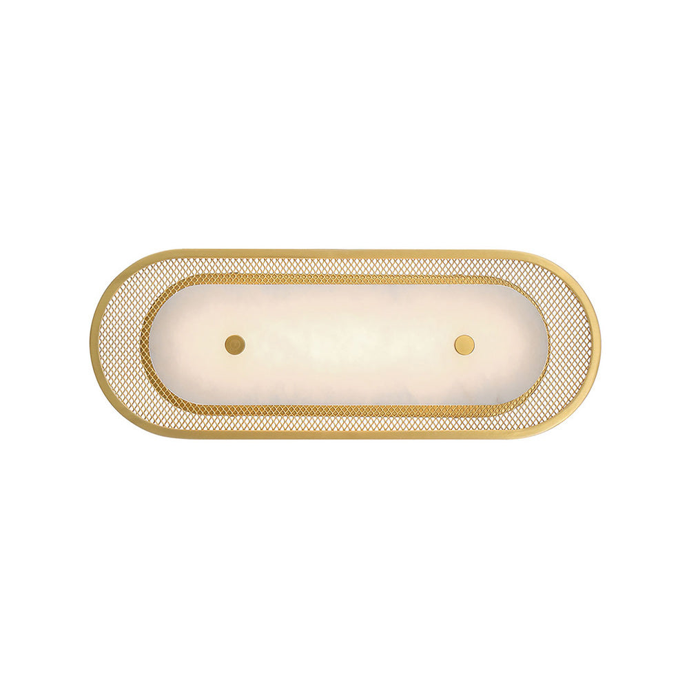 Tramore LED Wall Light in Gold (Alabaster/16-Inch).