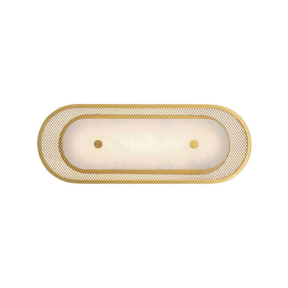 Tramore LED Wall Light in Gold (Alabaster/16-Inch).
