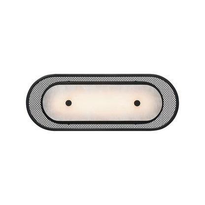Tramore LED Wall Light in Matte Black (Alabaster/16-Inch).