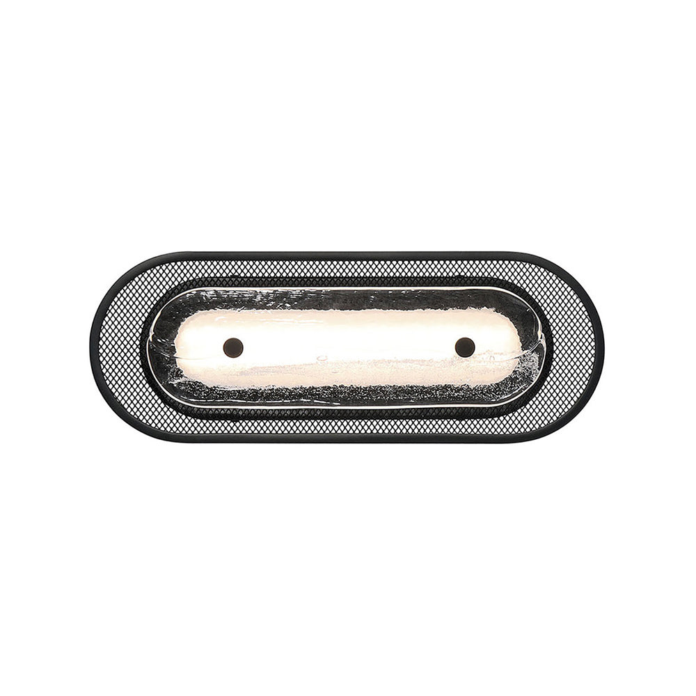 Tramore LED Wall Light in Matte Black (Glass/16-Inch).