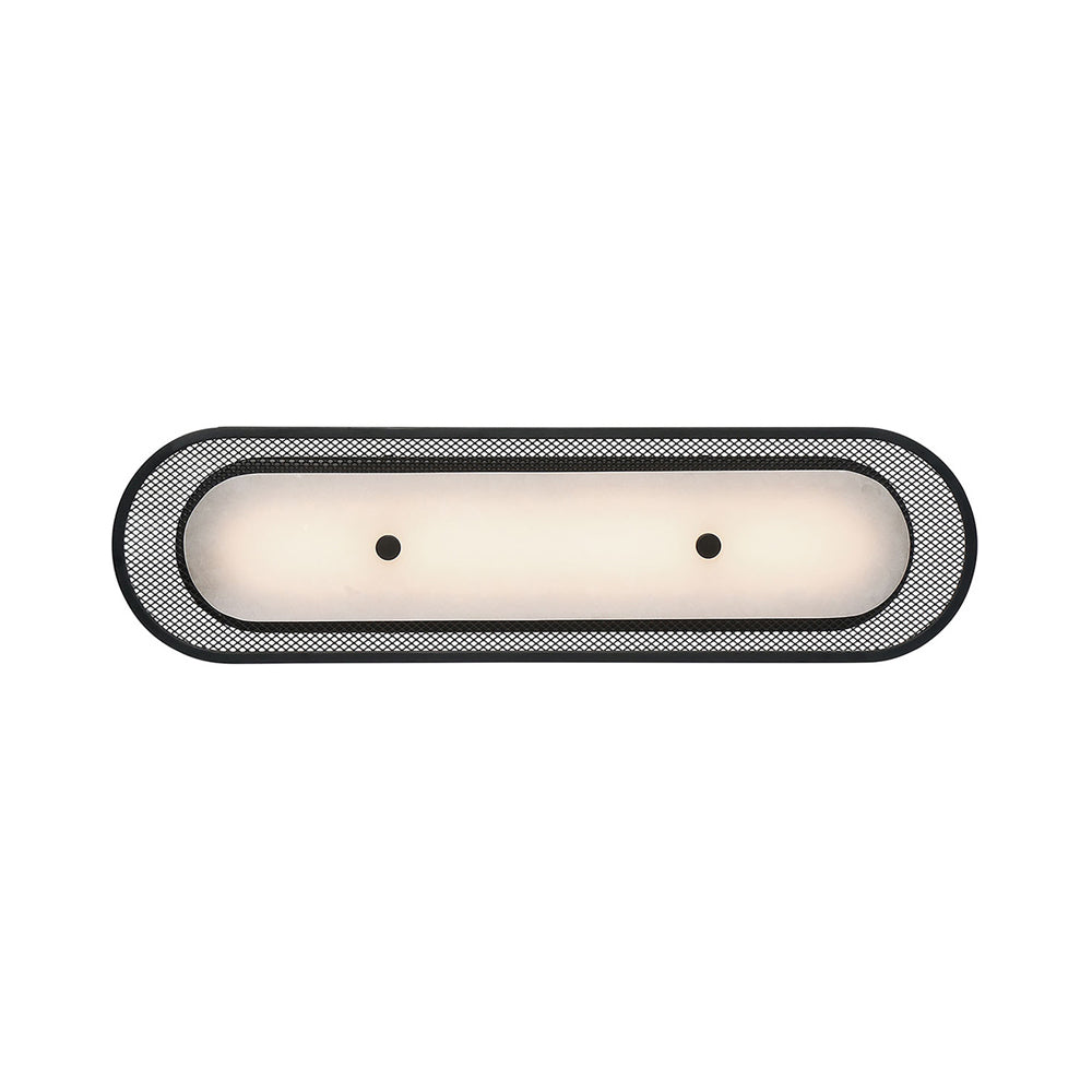 Tramore LED Wall Light in Matte Black (Alabaster/22-Inch).