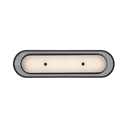 Tramore LED Wall Light in Matte Black (Alabaster/22-Inch).