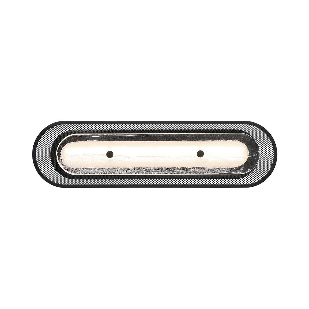 Tramore LED Wall Light in Matte Black (Glass/22-Inch).