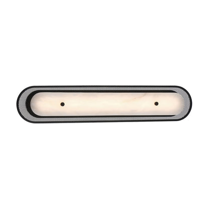 Tramore LED Wall Light in Matte Black (Alabaster/30-Inch).