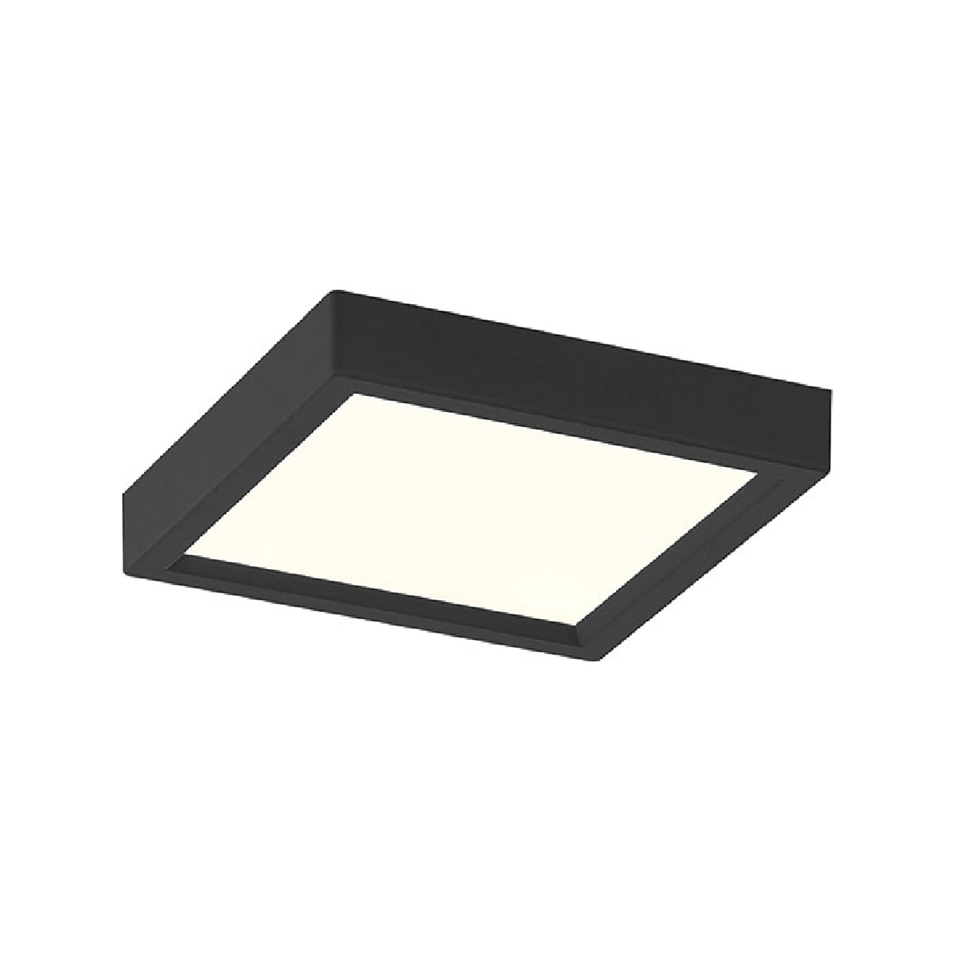 Troy LED Flush Mount Ceiling Light in Black (4.38-Inch).