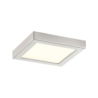Troy LED Flush Mount Ceiling Light in Brush Nickel (4.38-Inch).
