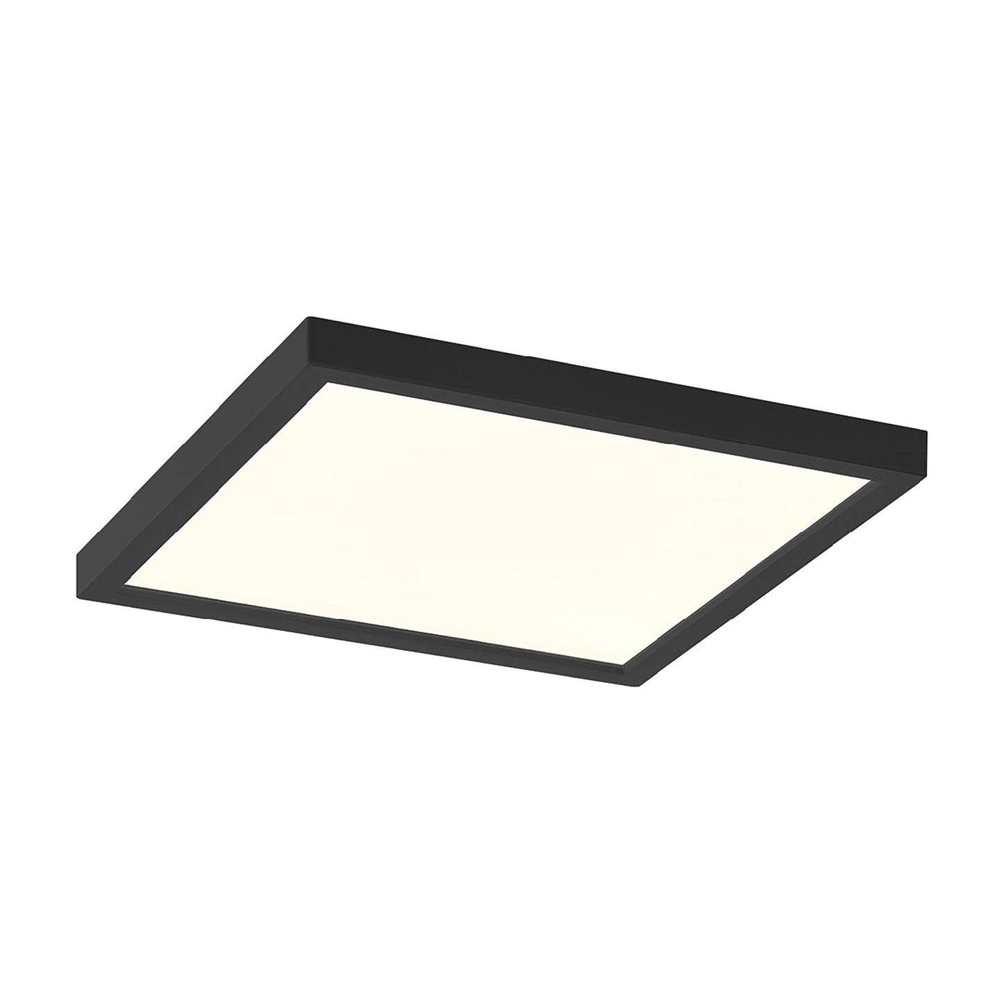 Troy LED Flush Mount Ceiling Light in Black (9-Inch).