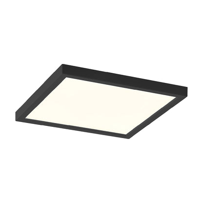 Troy LED Flush Mount Ceiling Light in Black (9-Inch).
