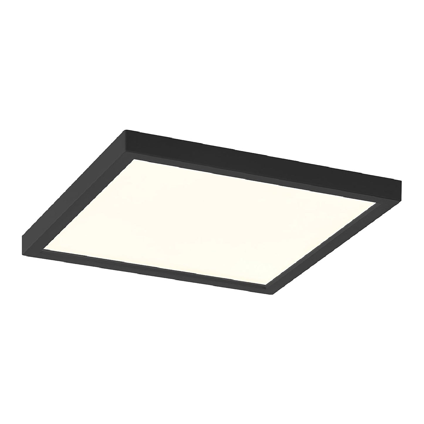 Troy LED Flush Mount Ceiling Light in Black (12-Inch).