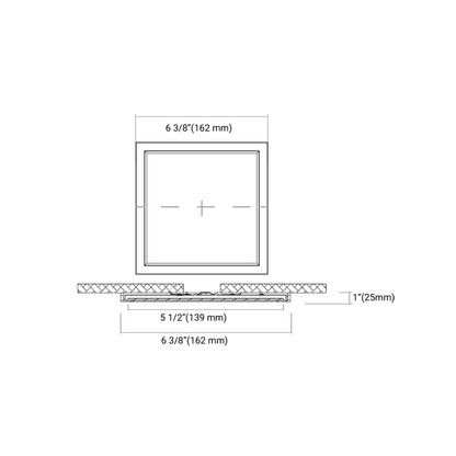 Troy LED Flush Mount Ceiling Light - line drawing.