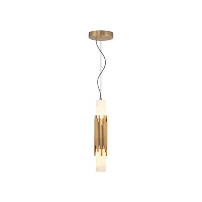 Venna LED Pendant Light in Antique Brass (16.5-Inch).