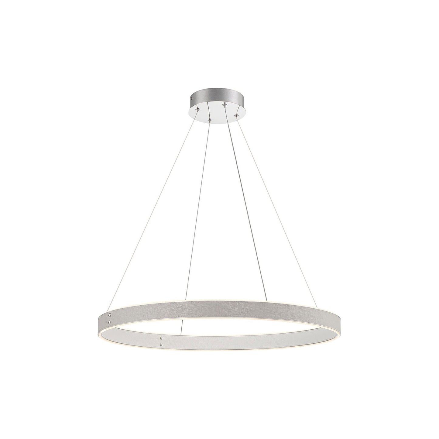 Verdura LED Ring Chandelier in Matte Grey (Small).