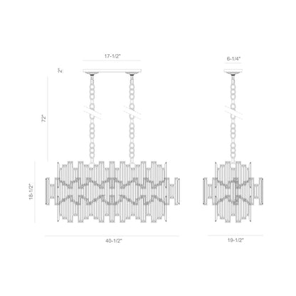 Vienna Chandelier - line drawing.