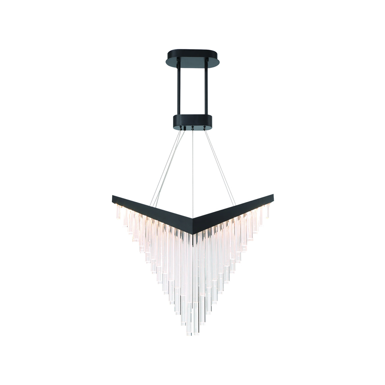 Vivien LED Chandelier in Matte Black (Small).