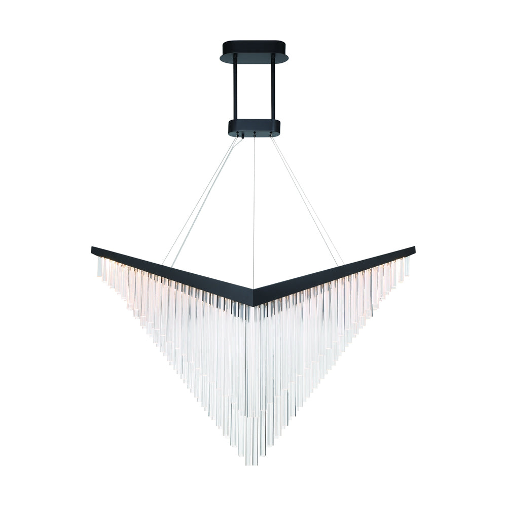 Vivien LED Chandelier in Matte Black (Large).