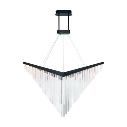 Vivien LED Chandelier in Matte Black (Large).